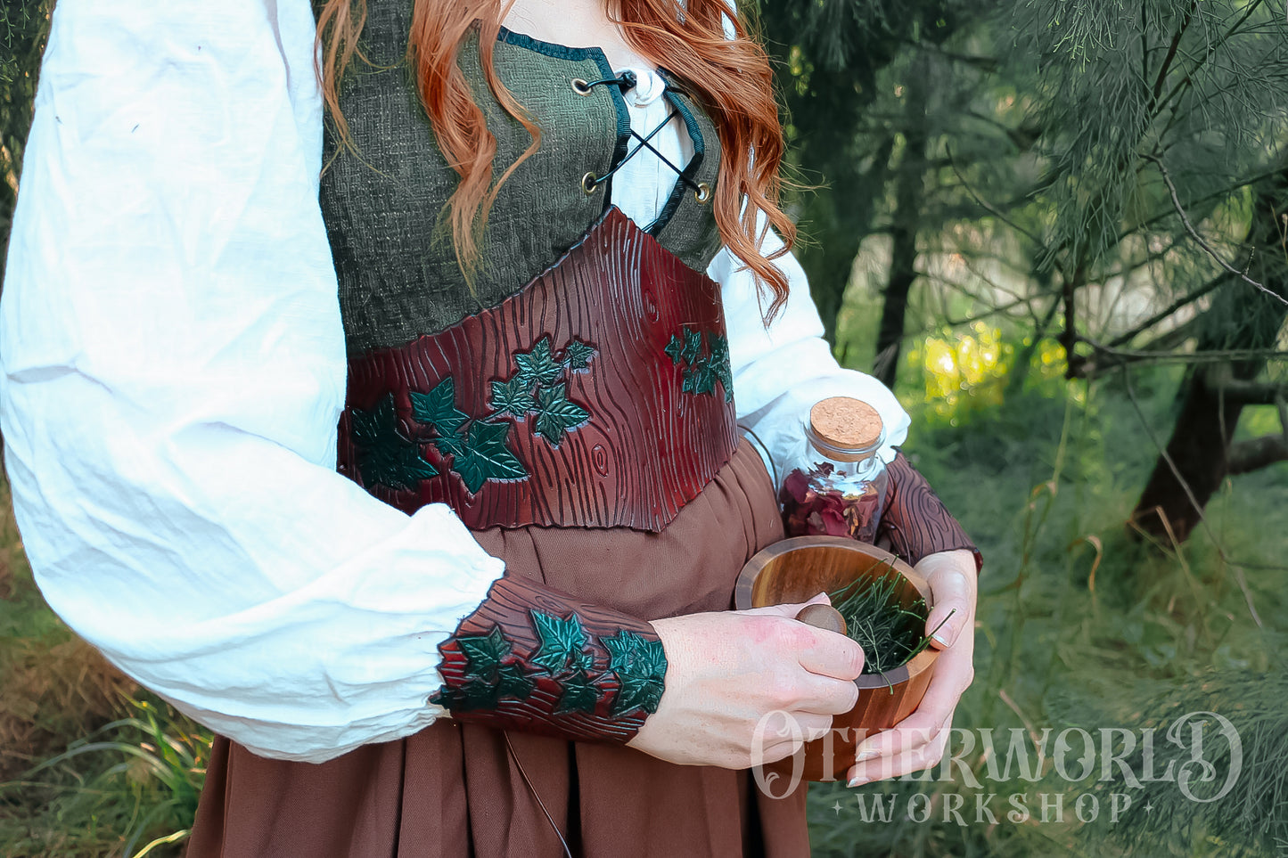 Leather Druid Wrist Cuffs