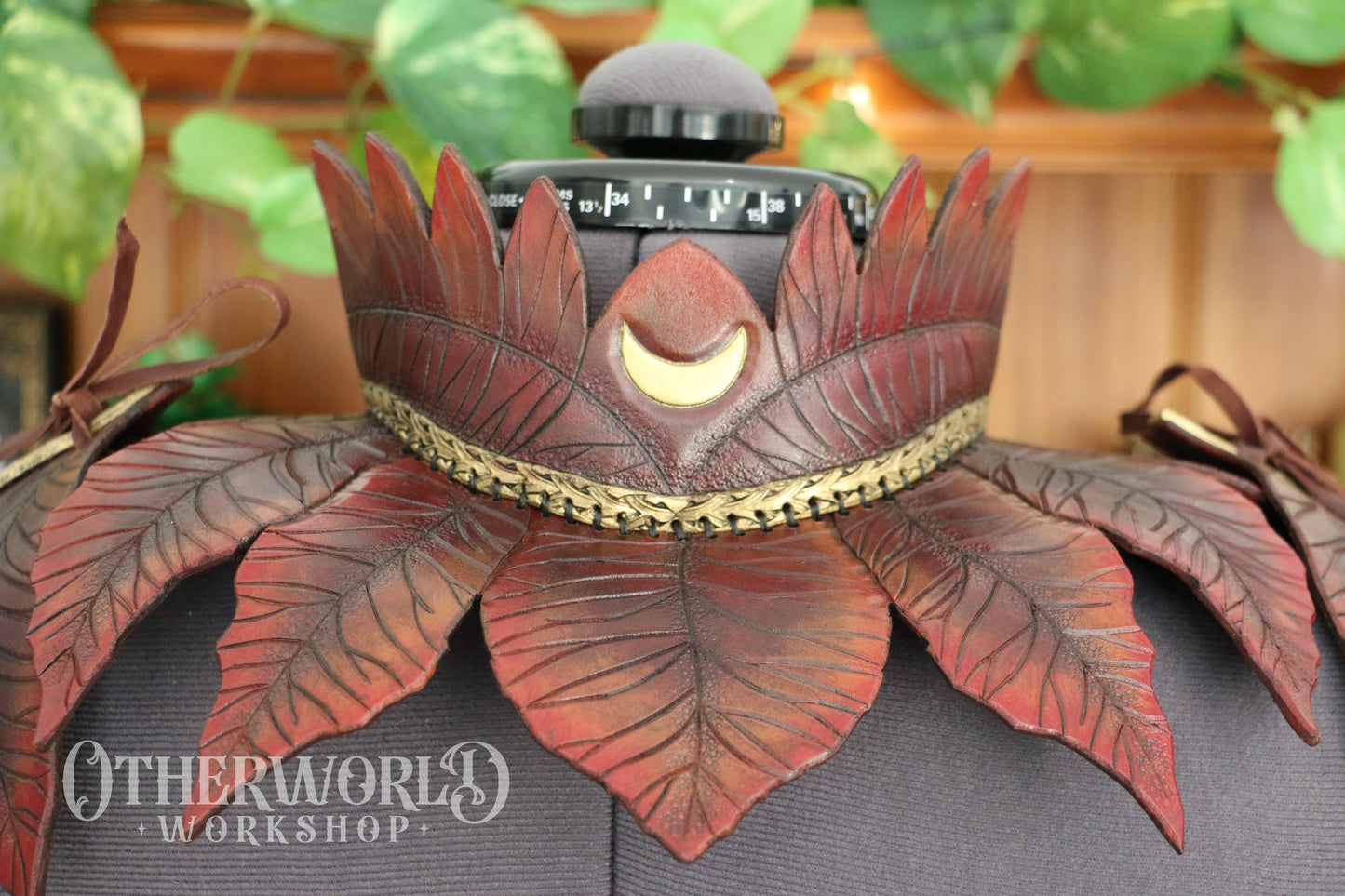 Leather Leaf Shoulder Mantle