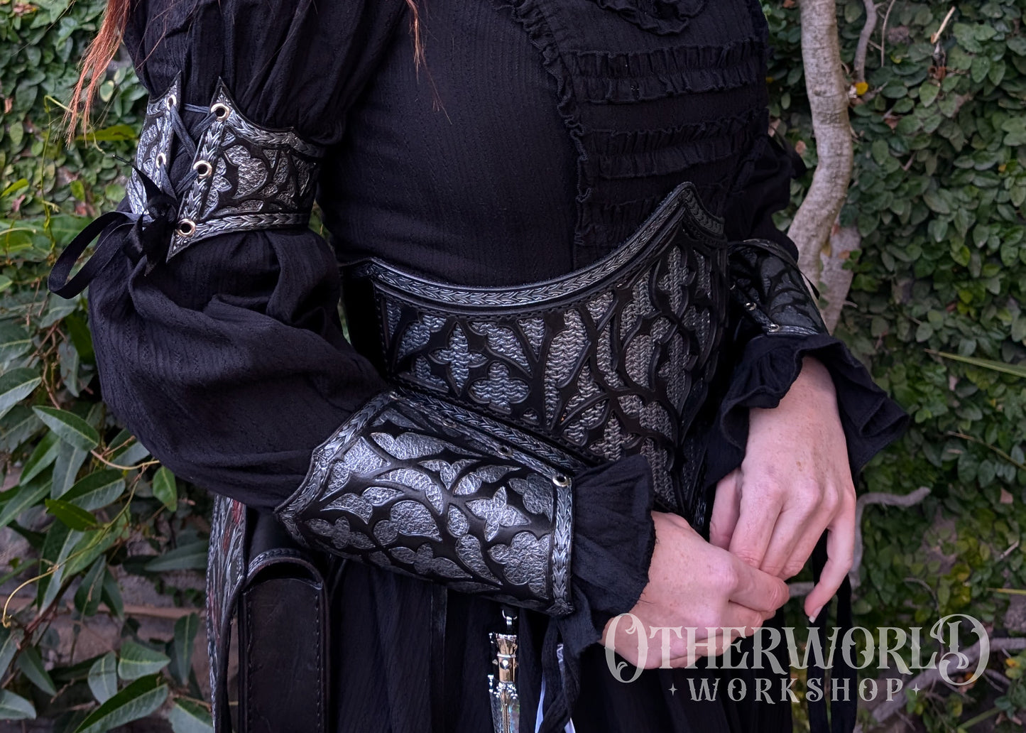 Leather Cathedral Bracer & Armlet Set