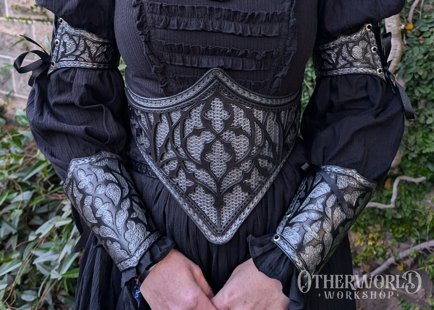Leather Cathedral Bracer & Armlet Set