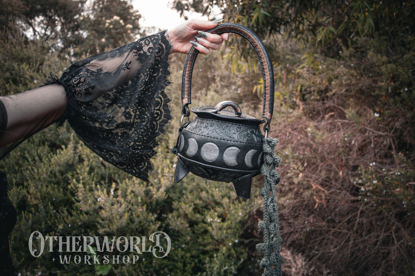 Leather Cauldron Bag