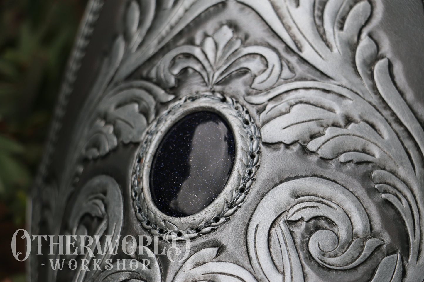 Leather Baroque Greaves Set