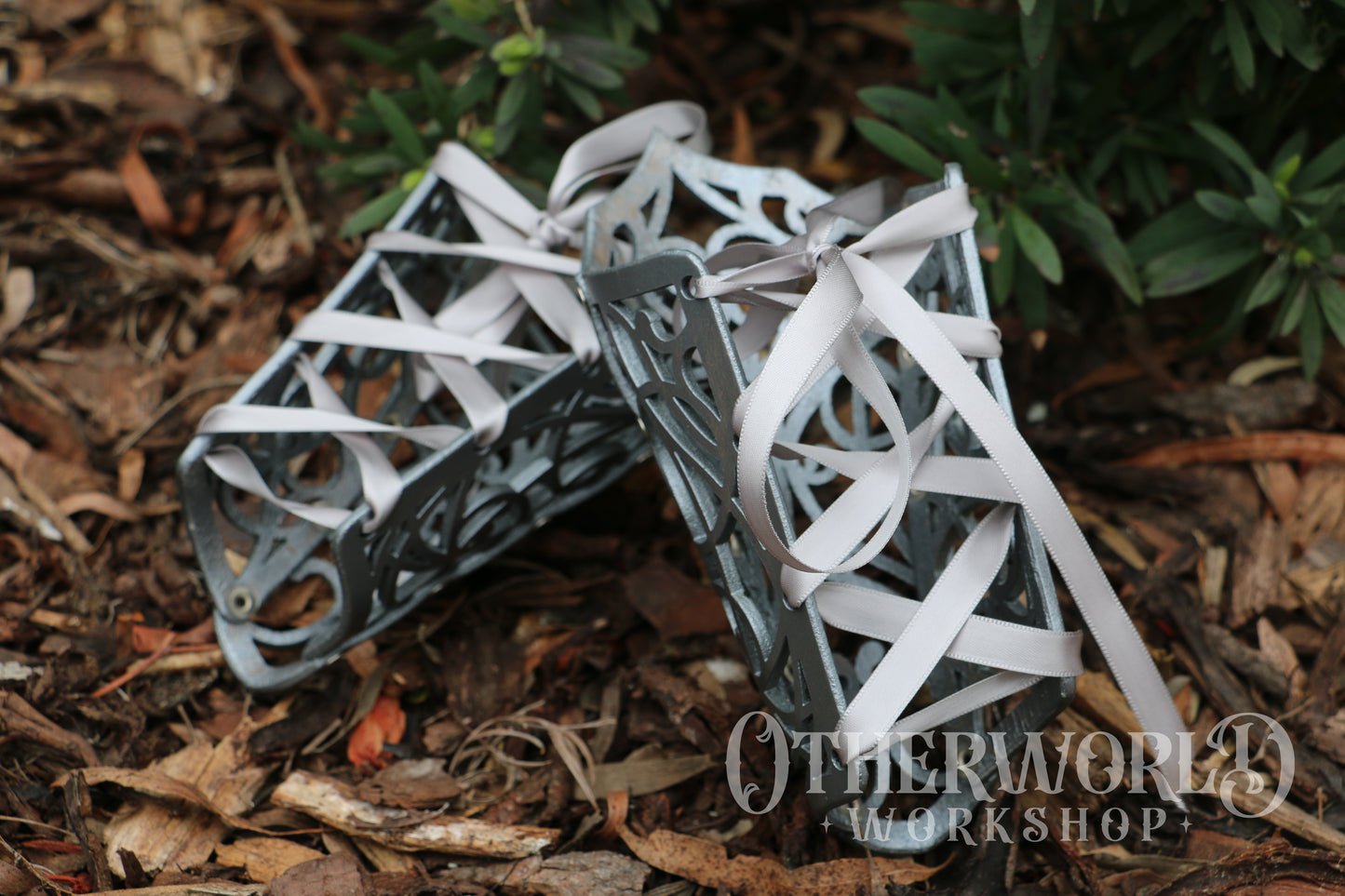 Leather Vine Bracer Set