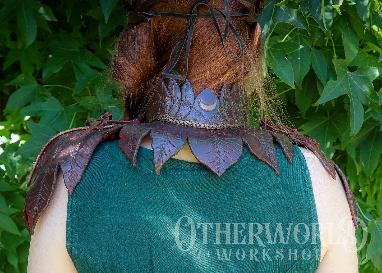 Leather Leaf Shoulder Mantle | *Preorder*