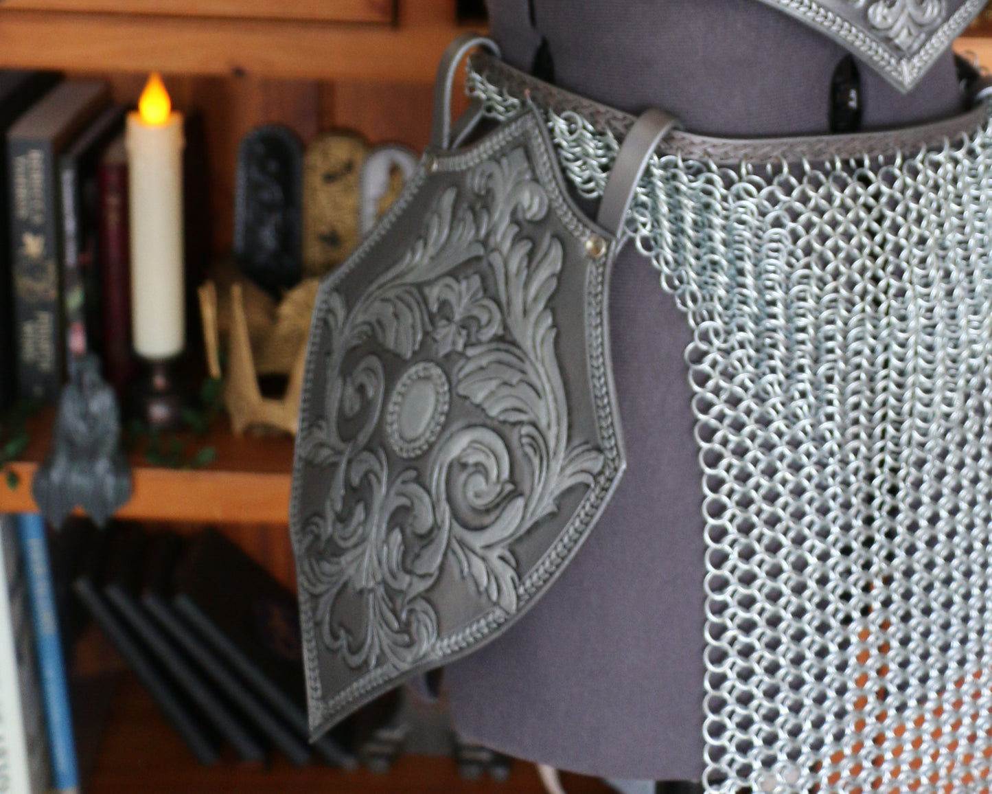 Leather Baroque Tassets Set