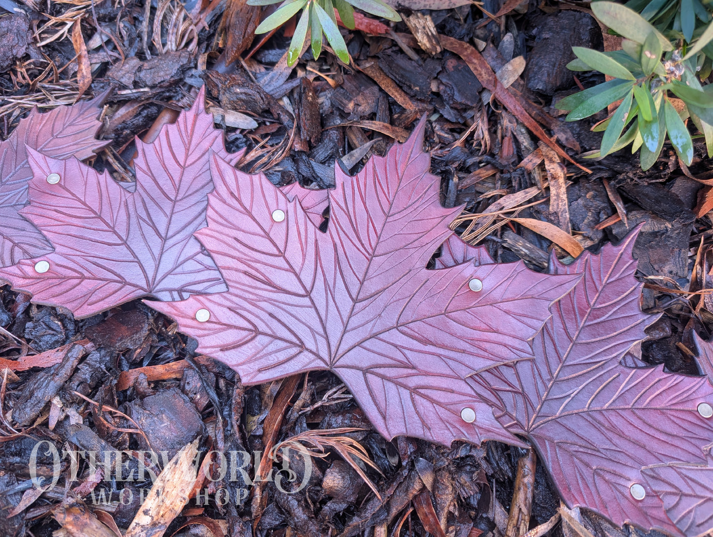 Leather Maple Leaf Belt