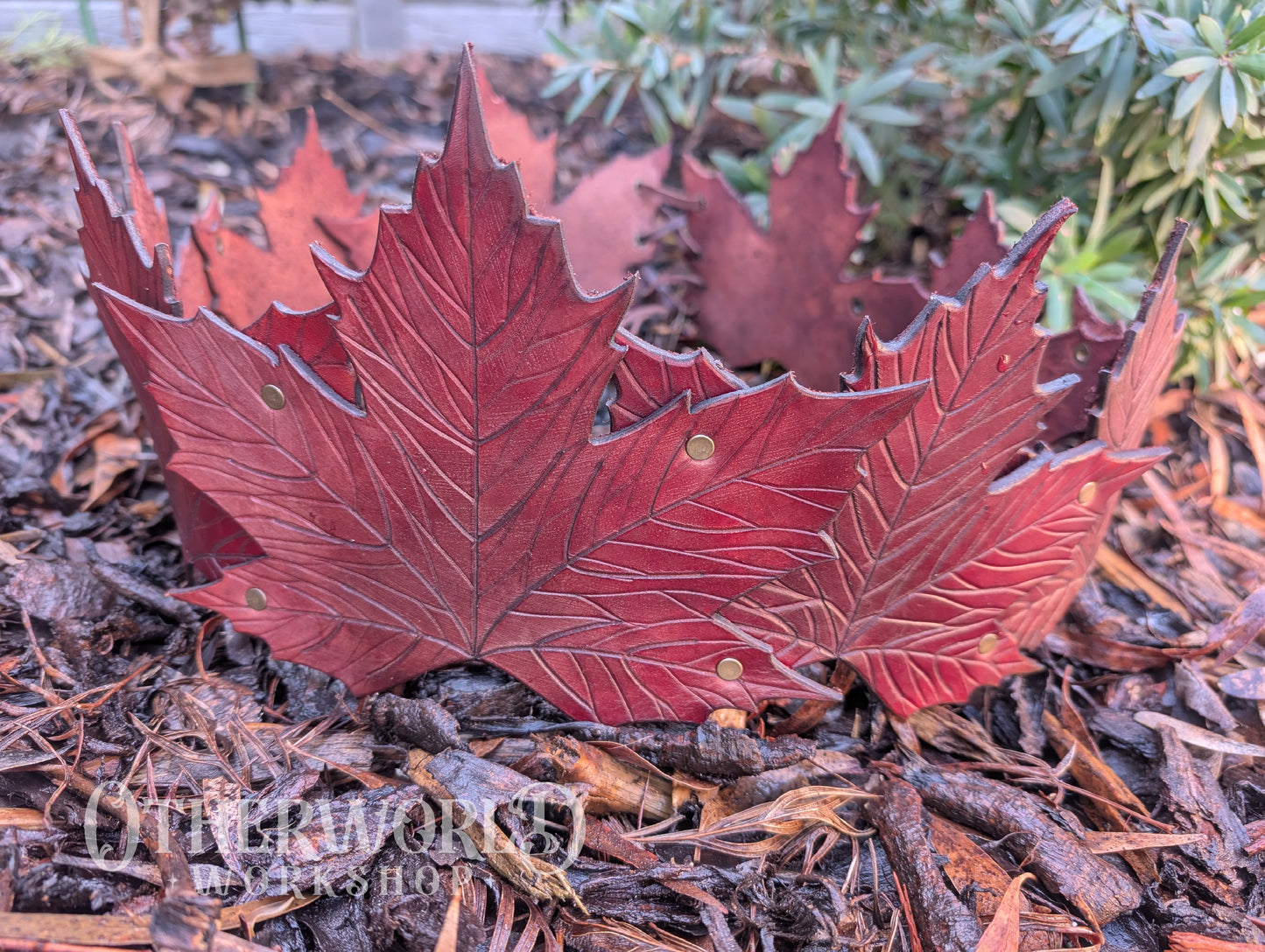 Leather Maple Leaf Belt