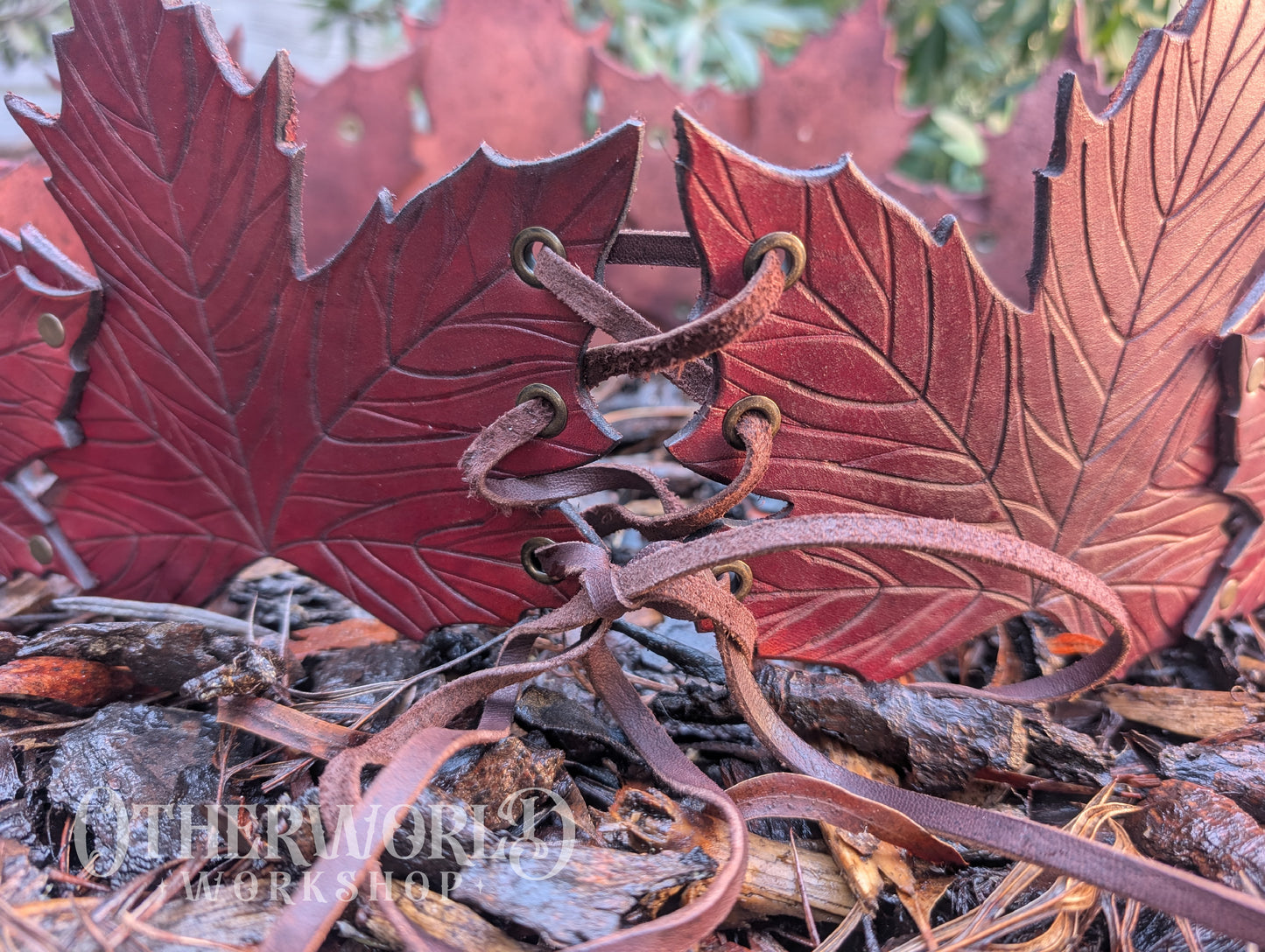 Leather Maple Leaf Belt