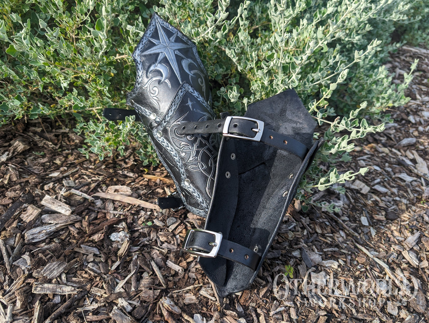 Leather Celestial Bracers Set