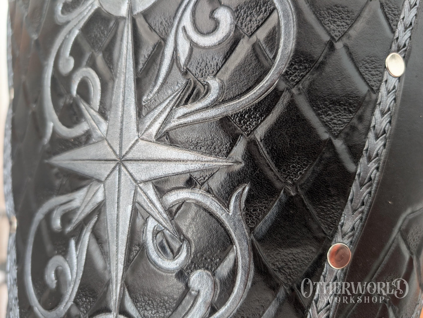 Leather Dragonscale Waist Belt