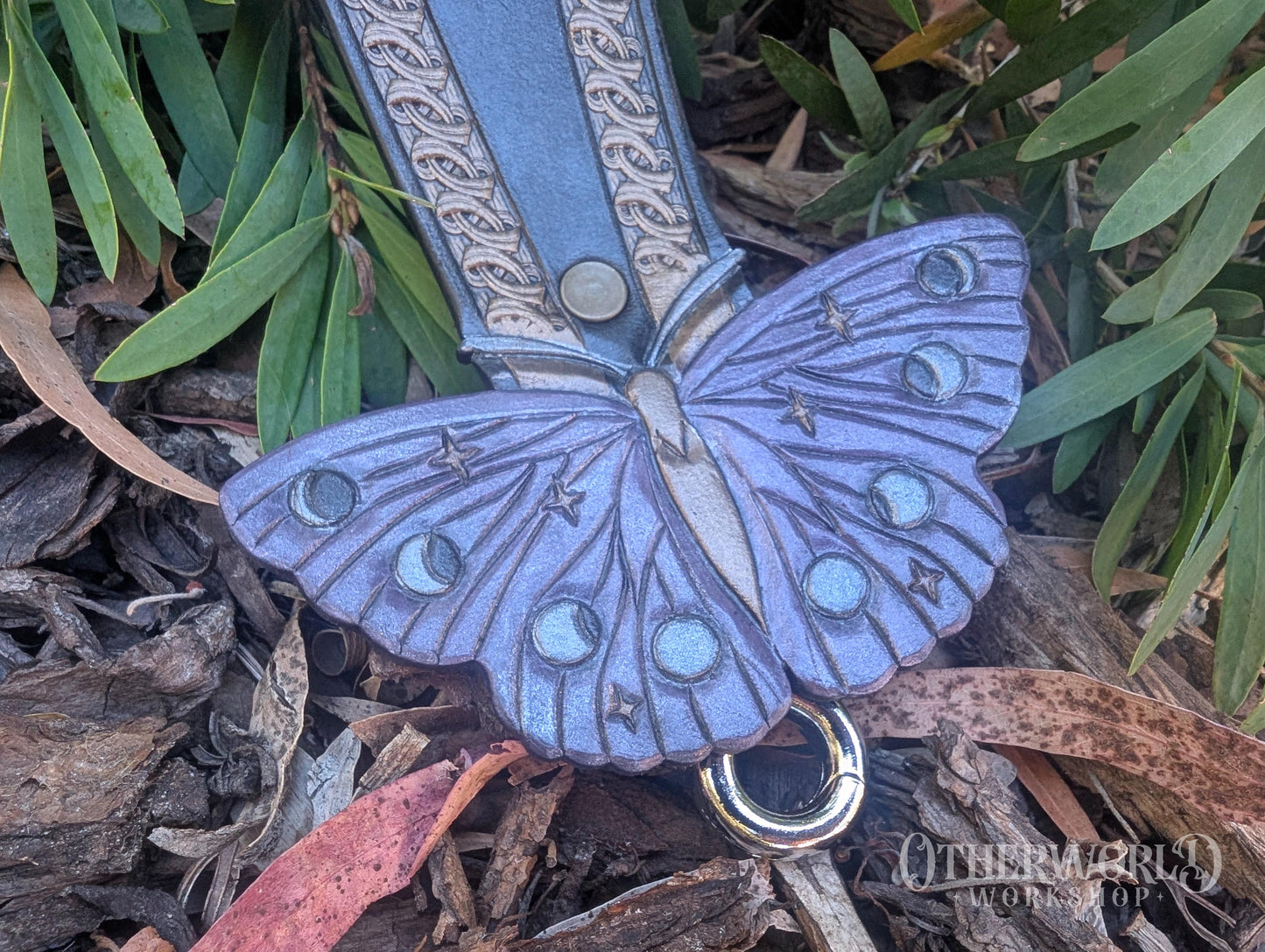 Leather Luna Butterfly Belt Clip