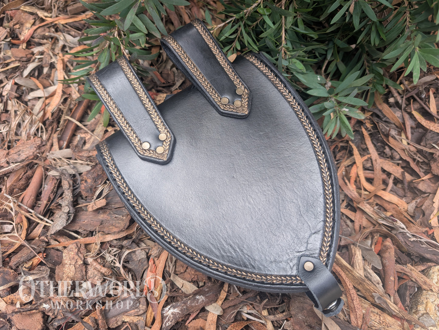 Leather Shield Bag