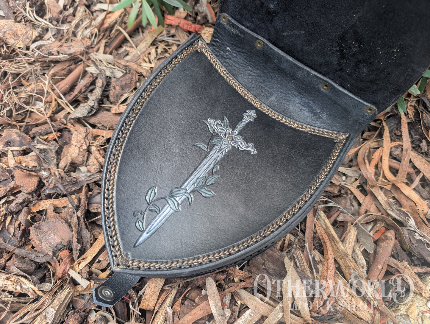 Leather Shield Bag