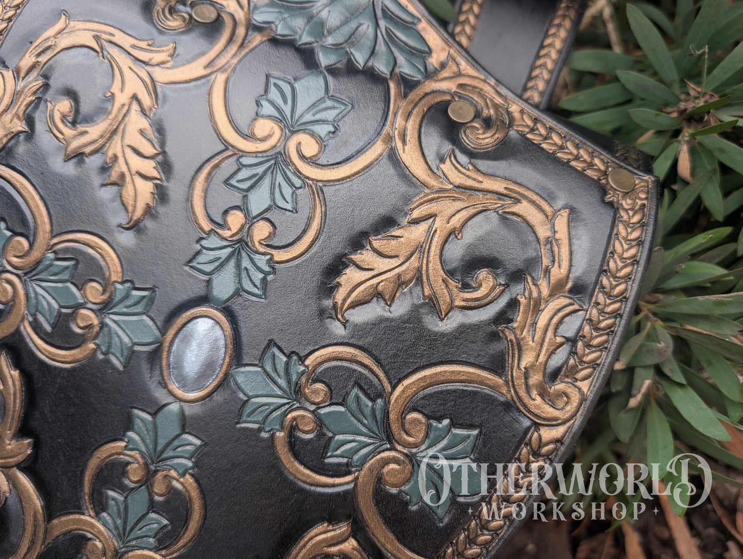 Leather Shield Bag
