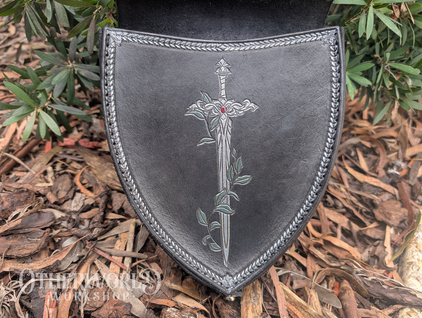 Leather Shield Bag