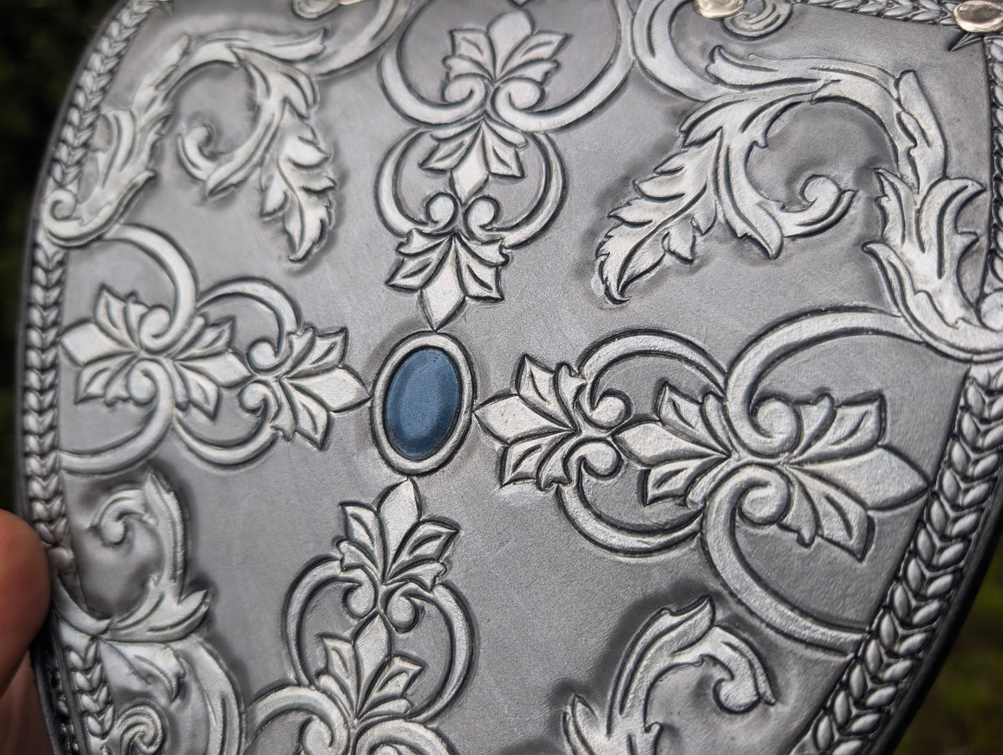 Leather Metallic Shield Bag - Dragons