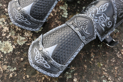 Leather Celtic Bracers Set