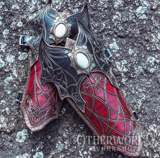 Leather Bloodstained Bracers Set | *Preorder*
