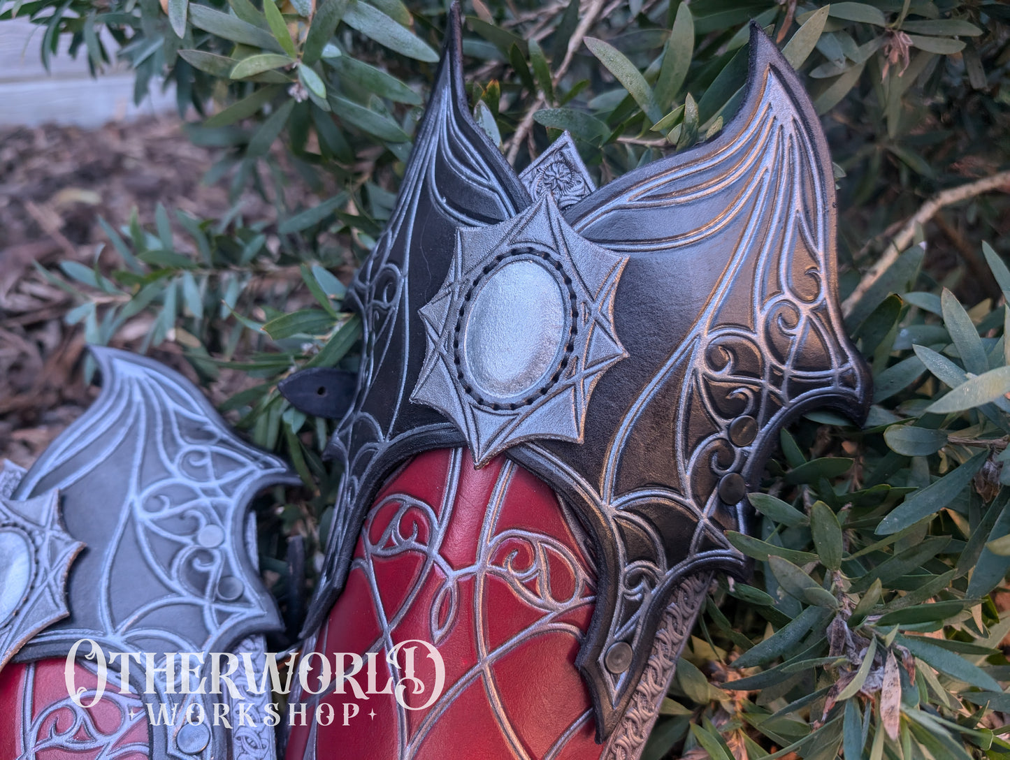 Leather Bloodstained Bracers Set
