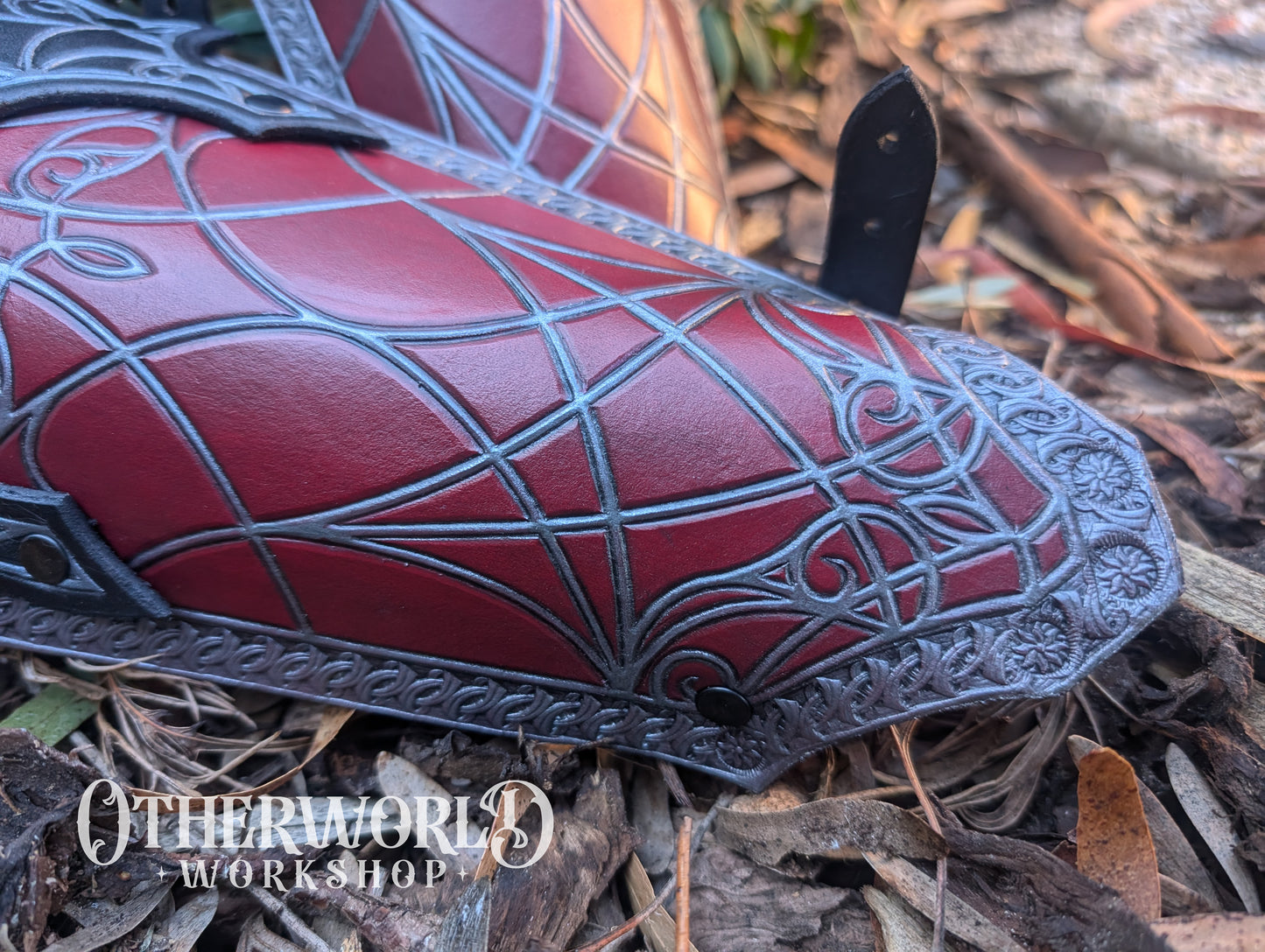 Leather Bloodstained Bracers Set