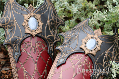 Leather Bloodstained Bracers Set
