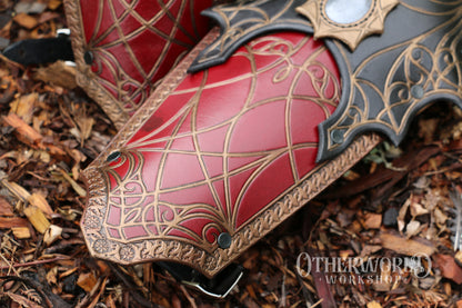 Leather Bloodstained Bracers Set