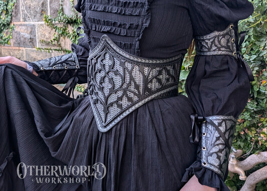 Leather Cathedral Bracer & Armlet Set