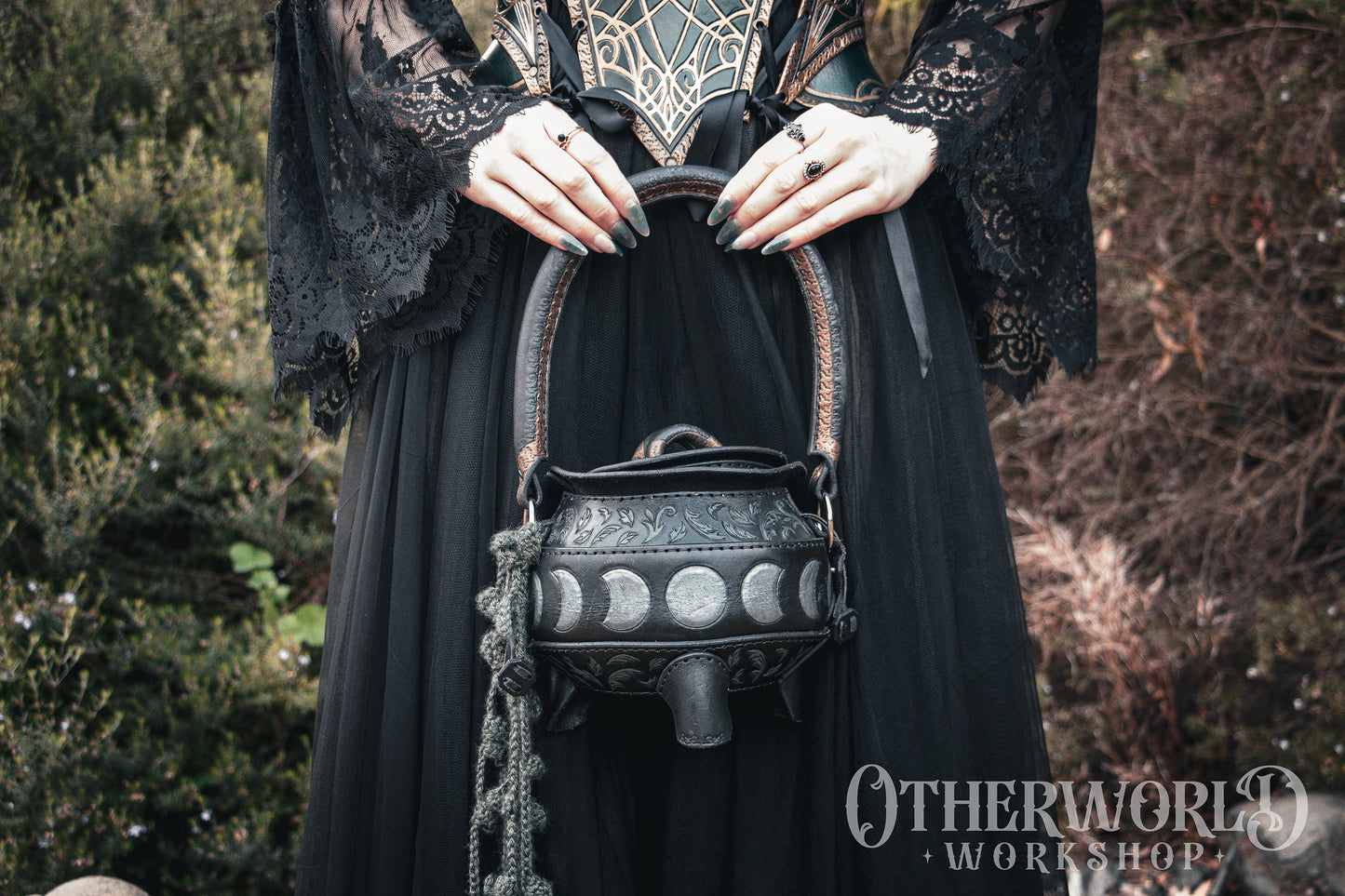Leather Cauldron Bag