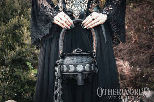 Leather Cauldron Bag