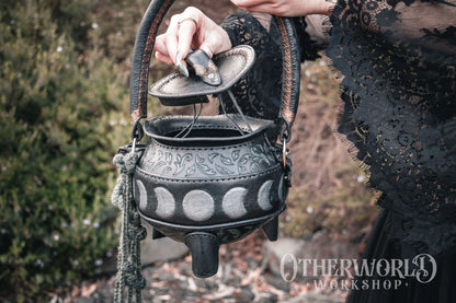 Leather Cauldron Bag