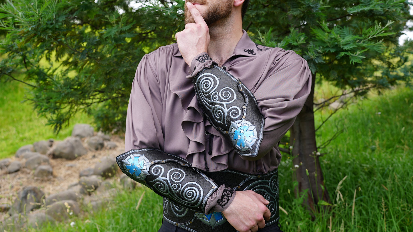 Leather Luna Mage Bracers Set