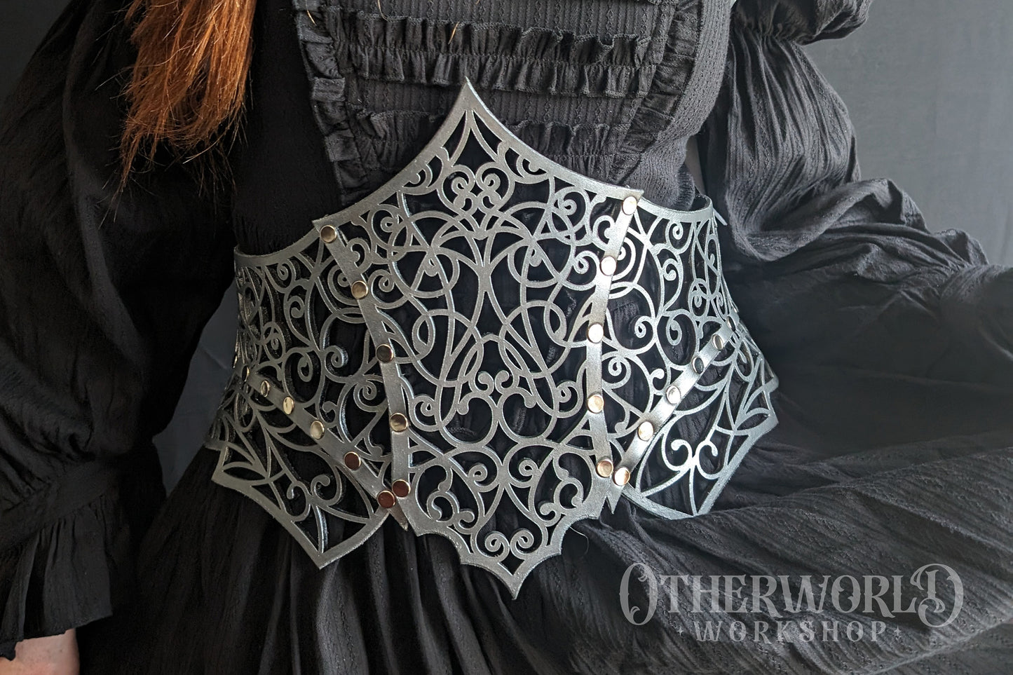 Leather Vine Thorn Waist Belt | *Preorder*