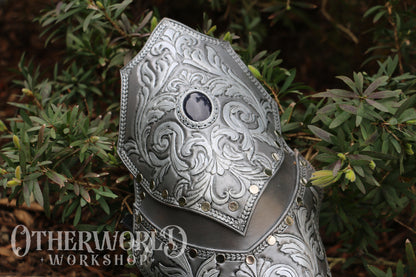 Leather Baroque Greaves Set