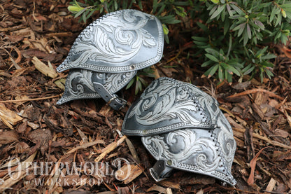 Leather Baroque Pauldrons Set