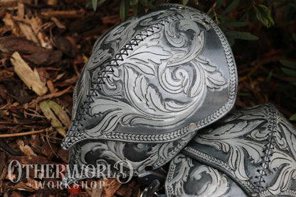 Leather Baroque Pauldrons Set