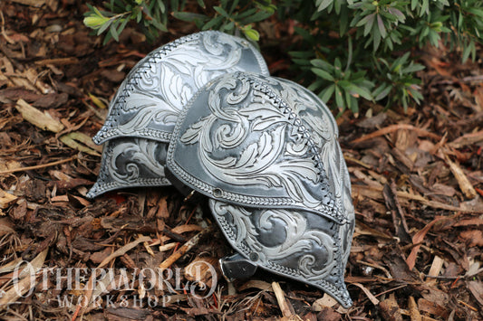 Leather Baroque Pauldrons Set