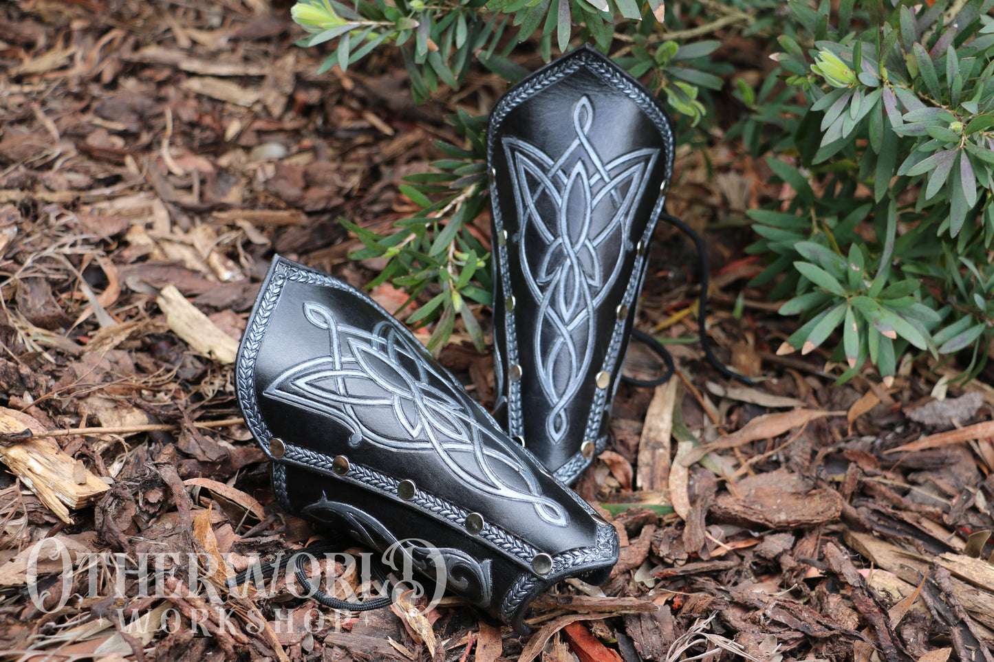 Leather Elven Bracers Set