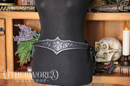 Leather Cathedral Thin Belt