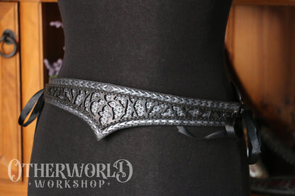 Leather Cathedral Thin Belt