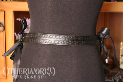 Leather Baroque Thin Belt
