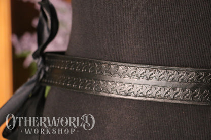 Leather Baroque Thin Belt