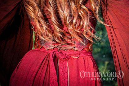 Leather Maple Leaf Belt