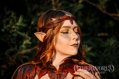 Leather Druid Crown Headpiece