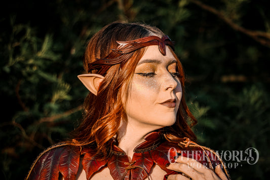 Leather Druid Crown Headpiece