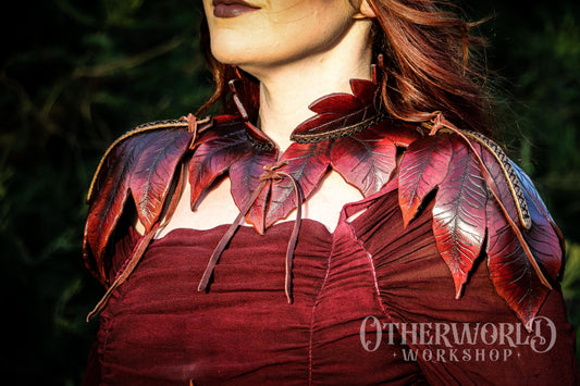 Leather Leaf Shoulder Mantle