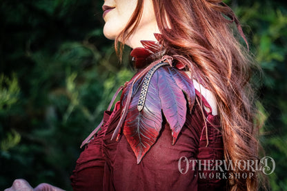 Leather Leaf Shoulder Mantle