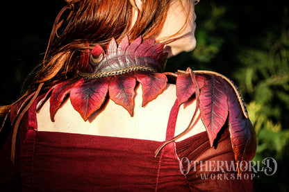 Leather Leaf Shoulder Mantle