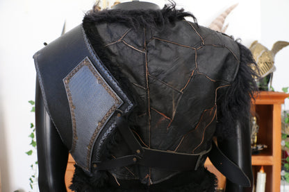 Leather Fenrir Demi Chestpiece & Shoulder Pauldron