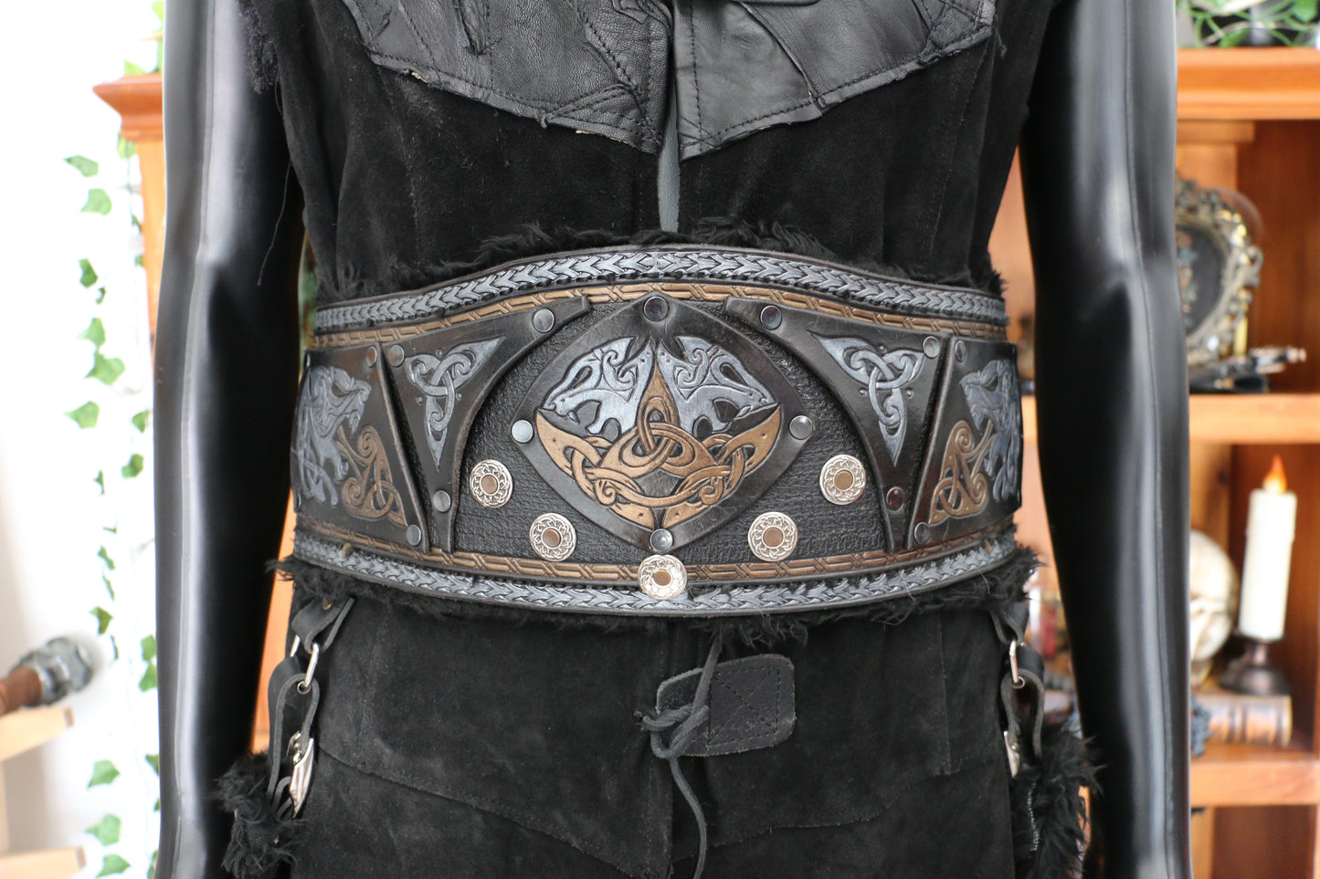 Leather Fenrir Waist Belt
