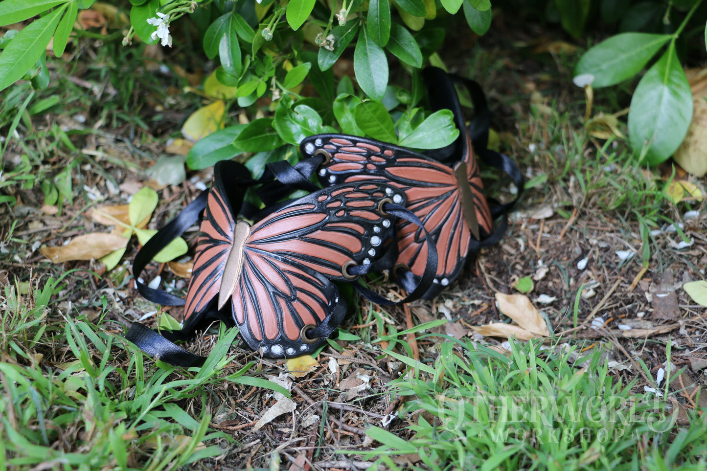 Leather Butterfly Wrist Cuffs